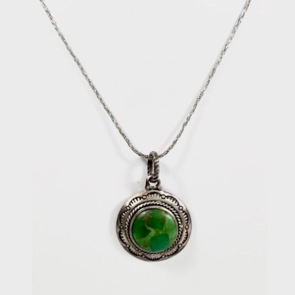 BARSE Green Turquoise Sterling Silver Necklace - Picture 7 of 14